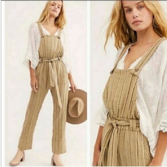 Free‎ People NWOT Gauze like overalls size XS - Picture 8 of 8